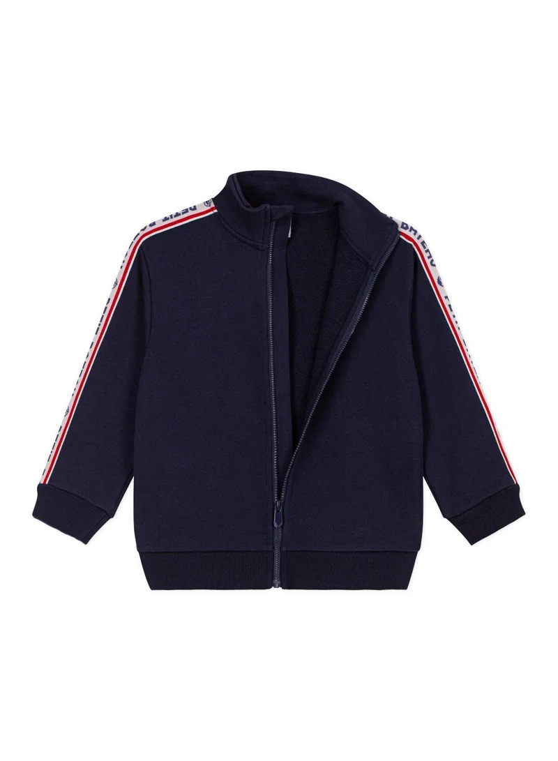 Petit Bateau Children's zip-up cotton sweatshirt